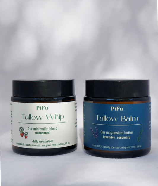 Twin Tallow Bundle with Unscented Daily Moisturiser + Magnesium Tallow Body Butter