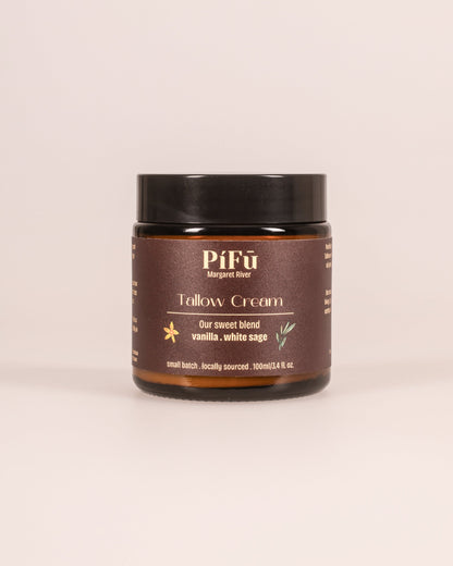 Tallow Cream Daily Moisturiser | Our Sweet Blend (Vanilla & White Sage)