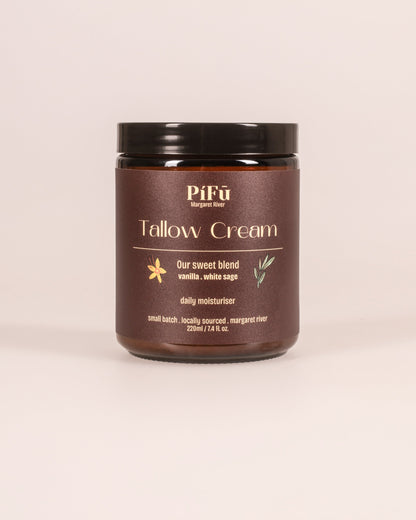 Tallow Cream Daily Moisturiser | Our Sweet Blend (Vanilla & White Sage)